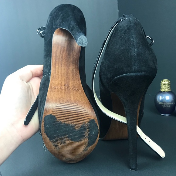 Vintage Enzo Angiolini Open Toe Heels - Picture 5 of 8